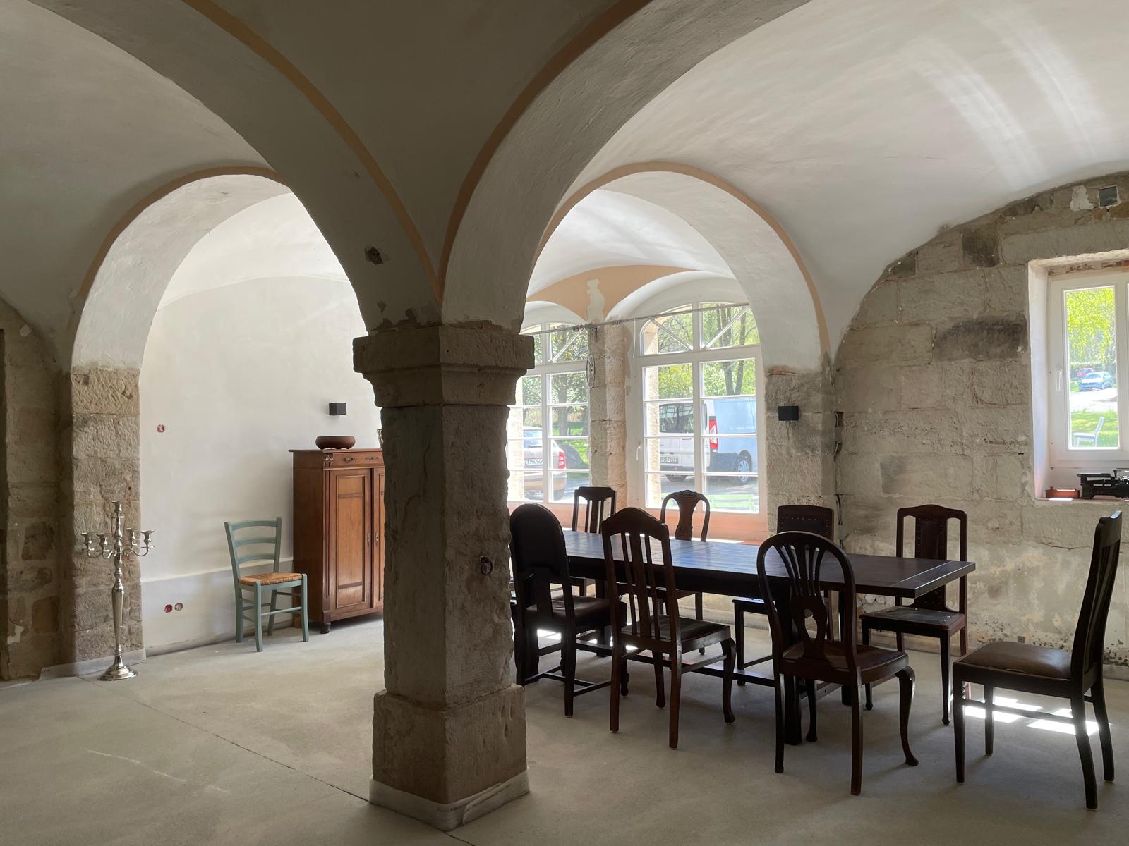 Historischer Gewölbesaal im Umgebindehaus Gizobel